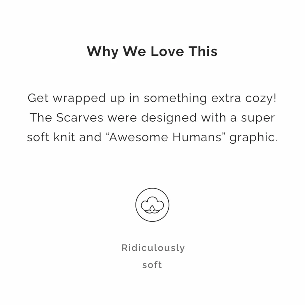 FIGS Awesome Humans Scarf - Picture 5 of 5